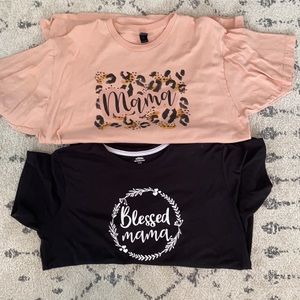 2 XL “Mama” graphic tshirts